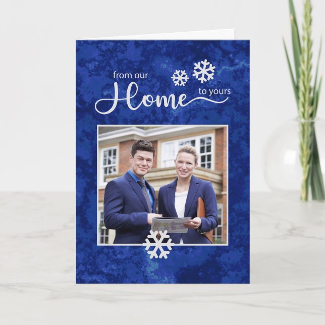 Cartes Pour Fêtes Annuelles Photo immobilière personnalisée Noël (Devant)