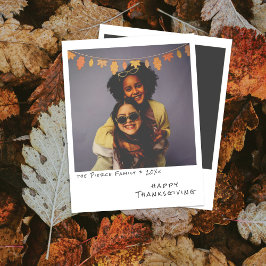 Cartes Pour Fêtes Annuelles Photo instantané vintage - Guirlande de feuilles d