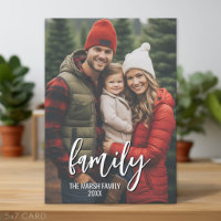 Photo intégral - Texte de famille de script person
