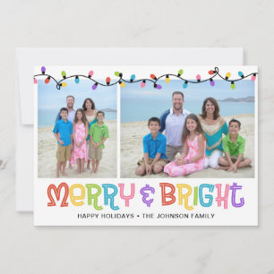 Cartes Pour Fêtes Annuelles Photo Joyeuse et brillante