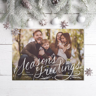 Cartes Pour Fêtes Annuelles Photo Joyeuses Fêtes Lettrée à la main