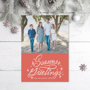 Cartes Pour Fêtes Annuelles Photo Joyeuses Fêtes Lettrée à la main