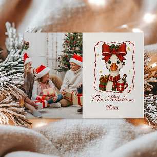 Cartes Pour Fêtes Annuelles Photo Joyeux Noël d'une Oie Idiote