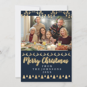 Cartes Pour Fêtes Annuelles Photo Joyeux Noël Joyeux Nouvel An Marine moderne