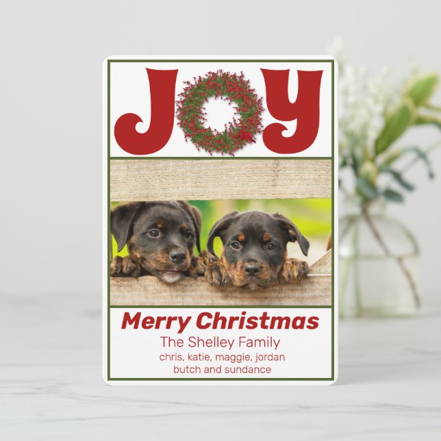 Cartes Pour Fêtes Annuelles Photo Joyful Celebration (Debout devant)