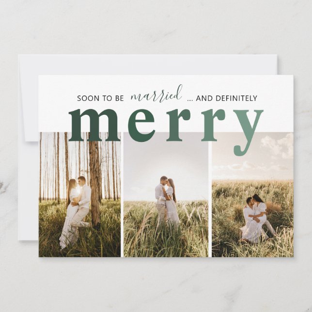 Cartes Pour Fêtes Annuelles Photo mariée et joyeux nouvelle mariée (Devant)