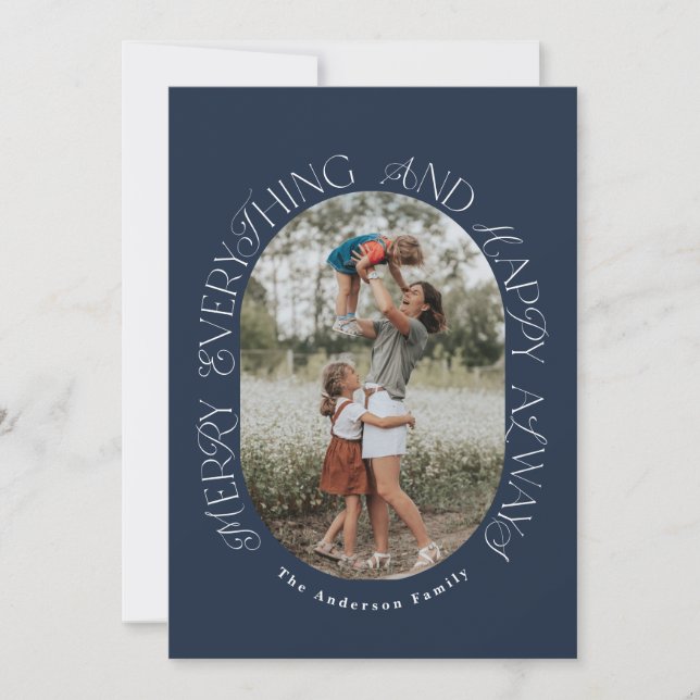 Cartes Pour Fêtes Annuelles Photo marine moderne élégante typographie botaniqu (Devant)