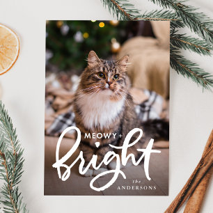 Cartes Pour Fêtes Annuelles Photo Meowy et Bright Cat