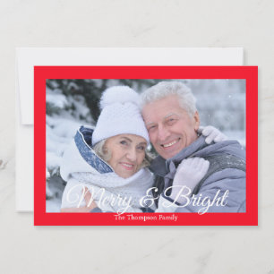 Cartes Pour Fêtes Annuelles Photo Merry et Bright Holiday Card