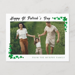 Cartes Pour Fêtes Annuelles Photo minimaliste de la fête du shamrock st. Patri
