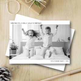 Cartes Pour Fêtes Annuelles Photo minimaliste moderne B&W