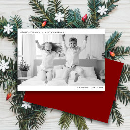 Cartes Pour Fêtes Annuelles Photo minimaliste moderne B&W