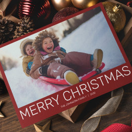 Cartes Pour Fêtes Annuelles Photo minimaliste moderne simple