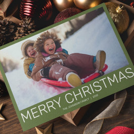 Cartes Pour Fêtes Annuelles Photo minimaliste moderne simple