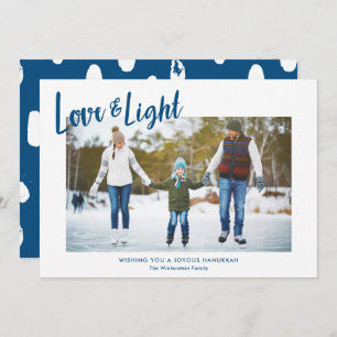 Cartes Pour Fêtes Annuelles Photo Modern Love & Light Blue Hanukkah