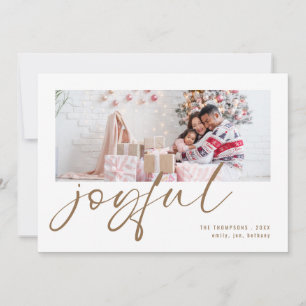 Cartes Pour Fêtes Annuelles Photo moderne 2025 Calendrier Gold Joyful Christma