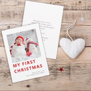 Cartes Pour Fêtes Annuelles Photo moderne Baby First Christmas