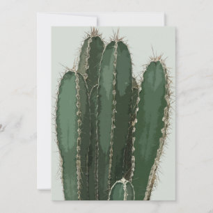 Cartes Pour Fêtes Annuelles photo moderne cactus vert