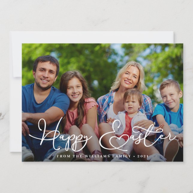 Cartes Pour Fêtes Annuelles Photo moderne de Pâques heureuse (Devant)