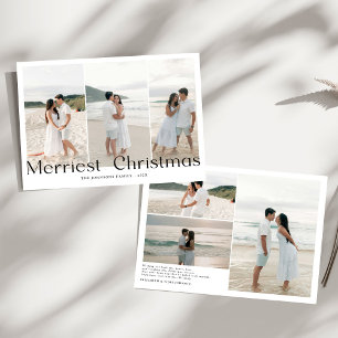 Cartes Pour Fêtes Annuelles Photo moderne des couples de Noël les plus heureux