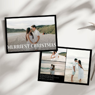 Cartes Pour Fêtes Annuelles Photo moderne des couples de Noël les plus heureux