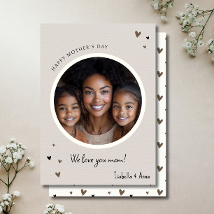Cartes Pour Fêtes Annuelles Photo moderne élégante Joyeuse fête des mères
