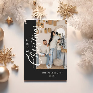 Cartes Pour Fêtes Annuelles Photo moderne Graphite Gris Grey voeux de Noël