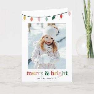 Cartes Pour Fêtes Annuelles Photo moderne joyeuse et brillante