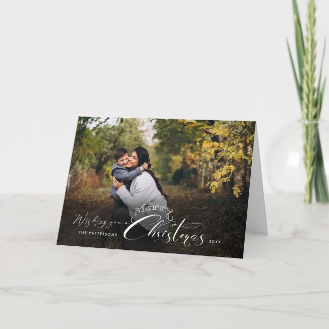 Cartes Pour Fêtes Annuelles Photo moderne Joyeux Noël (Devant)