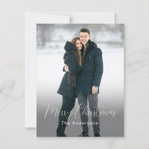 Cartes Pour Fêtes Annuelles Photo moderne Joyeux Noël Nom de famille