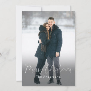 Cartes Pour Fêtes Annuelles Photo moderne Joyeux Noël Nom de famille