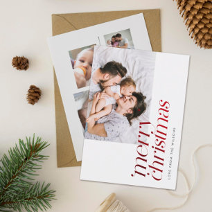 Cartes Pour Fêtes Annuelles Photo moderne Joyeux Noël Stylo Rouge