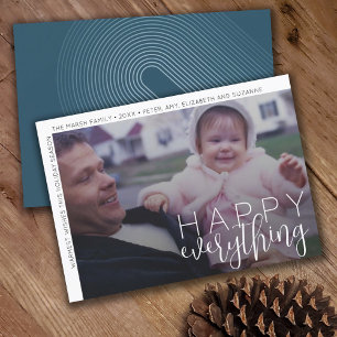 Cartes Pour Fêtes Annuelles Photo Moderne Joyeux Tout Minimal Bordure Blanche