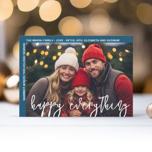 Cartes Pour Fêtes Annuelles Photo Moderne Joyeux Tout Minimal Frontière Marine