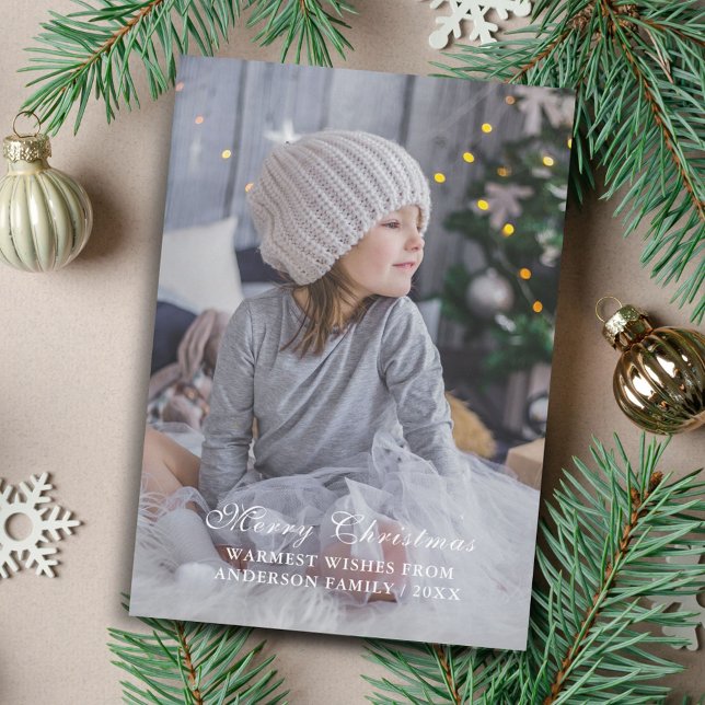 Cartes Pour Fêtes Annuelles Photo moderne personnalisée Joyeux Noël (Créateur téléchargé)
