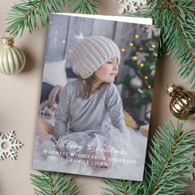 Cartes Pour Fêtes Annuelles Photo moderne personnalisée Joyeux Noël (Créateur téléchargé)
