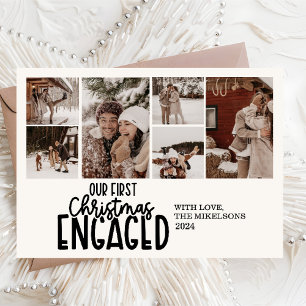 Cartes Pour Fêtes Annuelles Photo moderne Premier Noël engagé