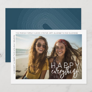 Cartes Pour Fêtes Annuelles Photo Moderne Tout Joyeux Minimal Bord Blanc