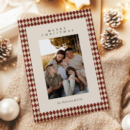 Cartes Pour Fêtes Annuelles Photo Motif rouge classique