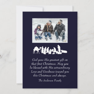 Cartes Pour Fêtes Annuelles Photo Nativité Bible Verse Christian Christmas