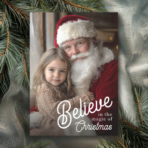 Cartes Pour Fêtes Annuelles Photo Nostalgique Croire à la Magie de Noël