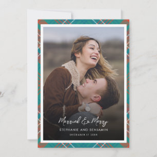 Cartes Pour Fêtes Annuelles Photo Paid New-Mariée Merry Wilson Tartan