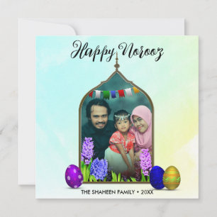 Cartes Pour Fêtes Annuelles Photo Pastel Fleur de Monnaie Oeuf coloré Joyeux N