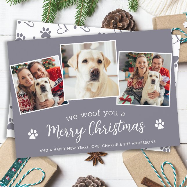 Cartes Pour Fêtes Annuelles Photo Personalisée 3 Animaux de compagnie Woit You (Créateur téléchargé)