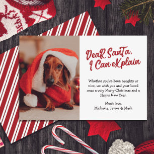 Cartes Pour Fêtes Annuelles Photo personnalisé Cher Père Noël je peux explique