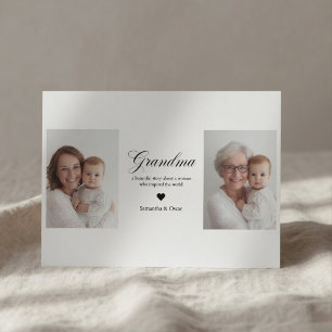 Cartes Pour Fêtes Annuelles Photo personnalisé de Grand-mère Nana