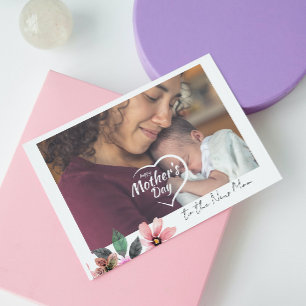 Cartes Pour Fêtes Annuelles Photo personnalisé Maman mignonne Première Bonne F