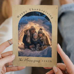 Cartes Pour Fêtes Annuelles Photo personnalisée Bon thanksgiving rustique