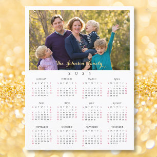 Cartes Pour Fêtes Annuelles Photo personnalisée Calendrier Noël 2025 Nouvel An