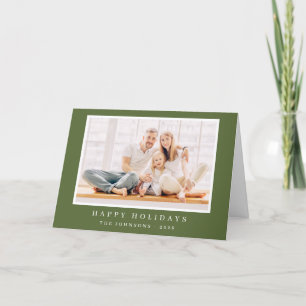 Cartes Pour Fêtes Annuelles Photo personnalisée de Noël simple moderne